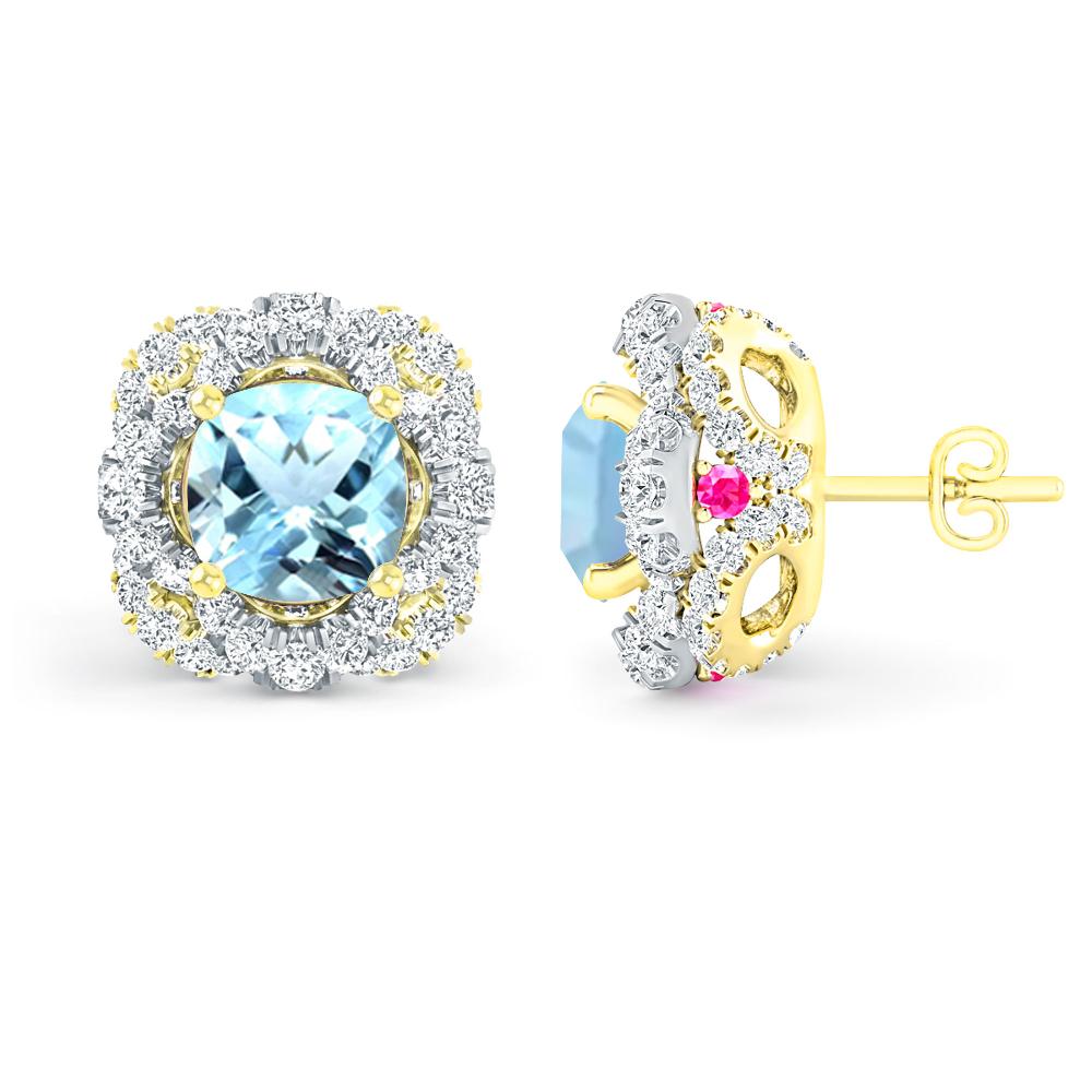 Yellow Gold/White Gold - Aquamarine