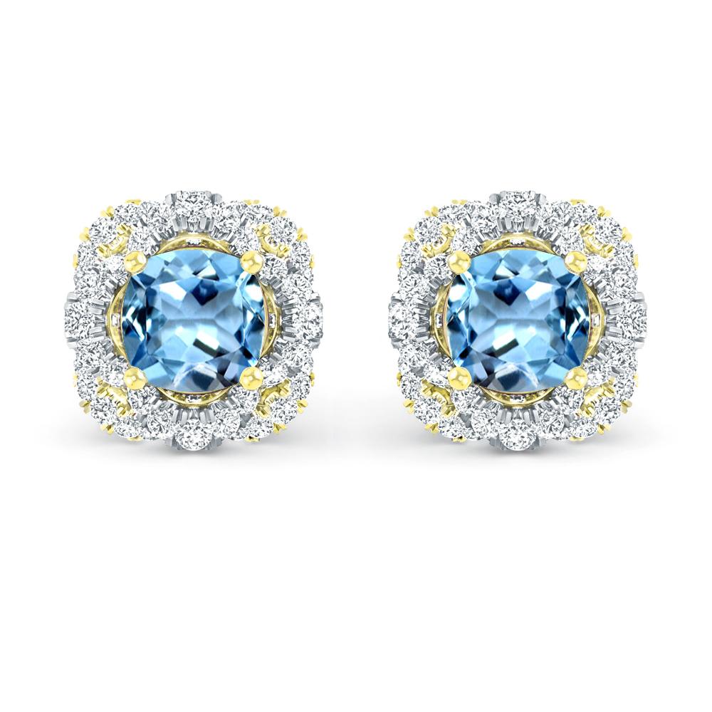 Yellow Gold/White Gold - Aquamarine