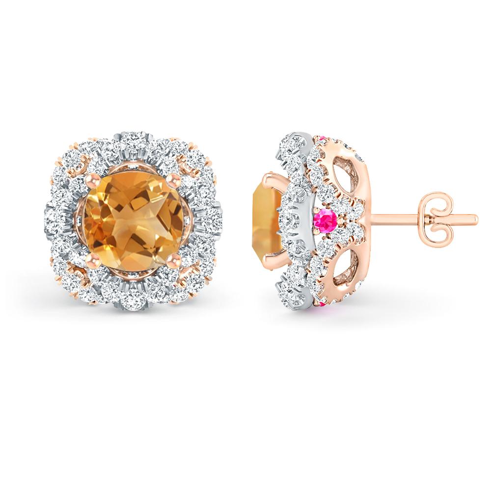 Rose Gold/White Gold - Citrine