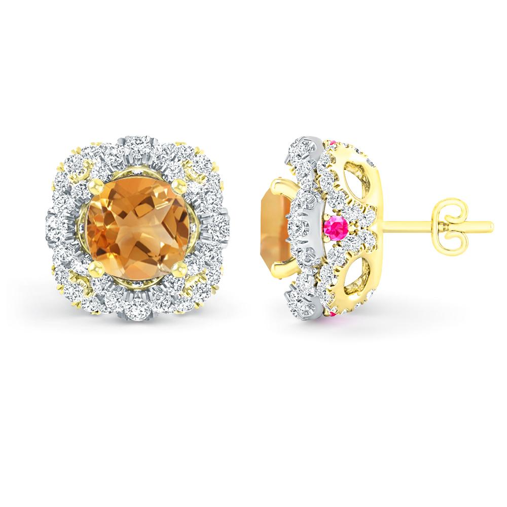 Yellow Gold/White Gold - Citrine