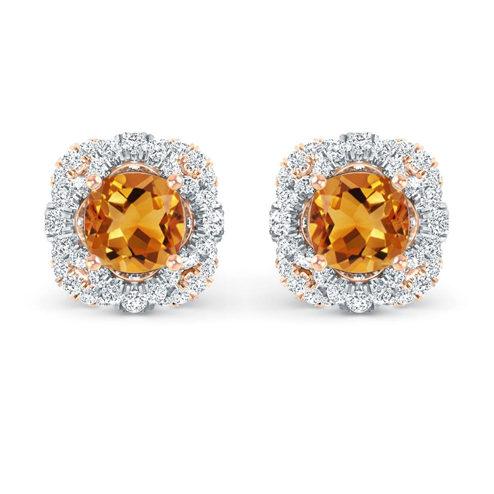 Rose Gold/White Gold - Citrine