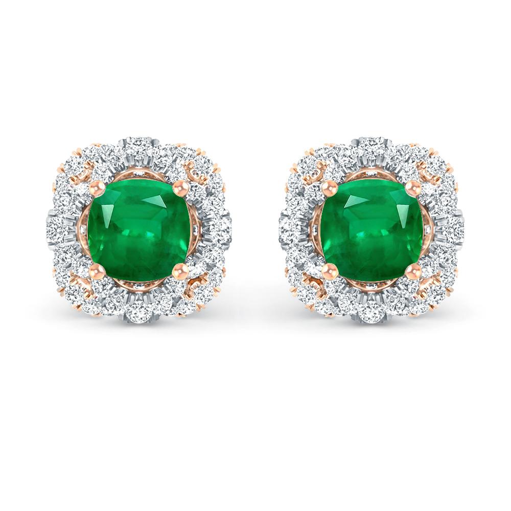 Rose Gold/White Gold - Emerald