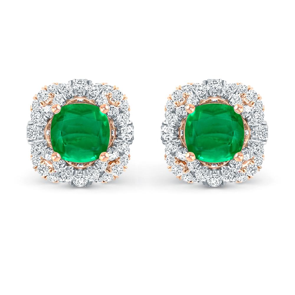 Rose Gold/White Gold - Emerald