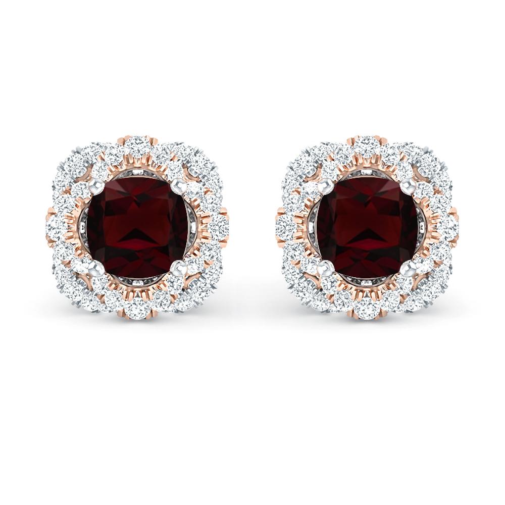 White Gold/Rose Gold - Garnet