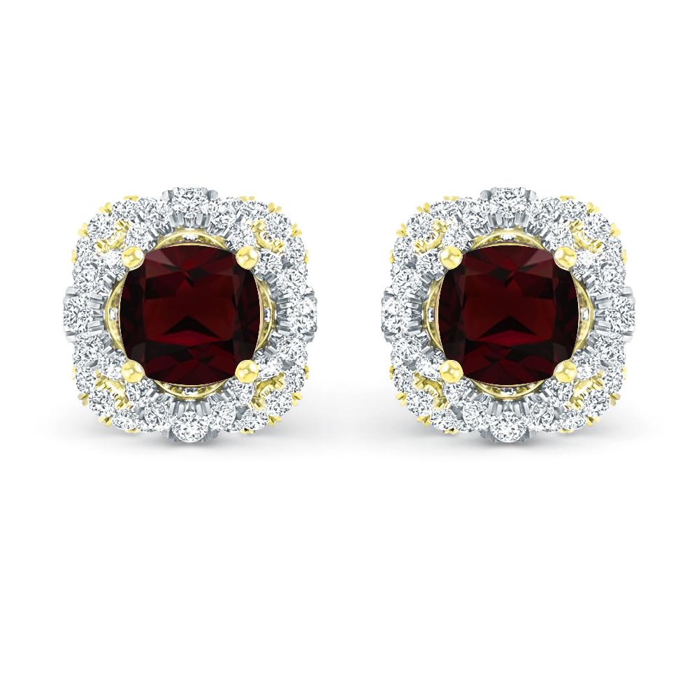 Yellow Gold/White Gold - Garnet