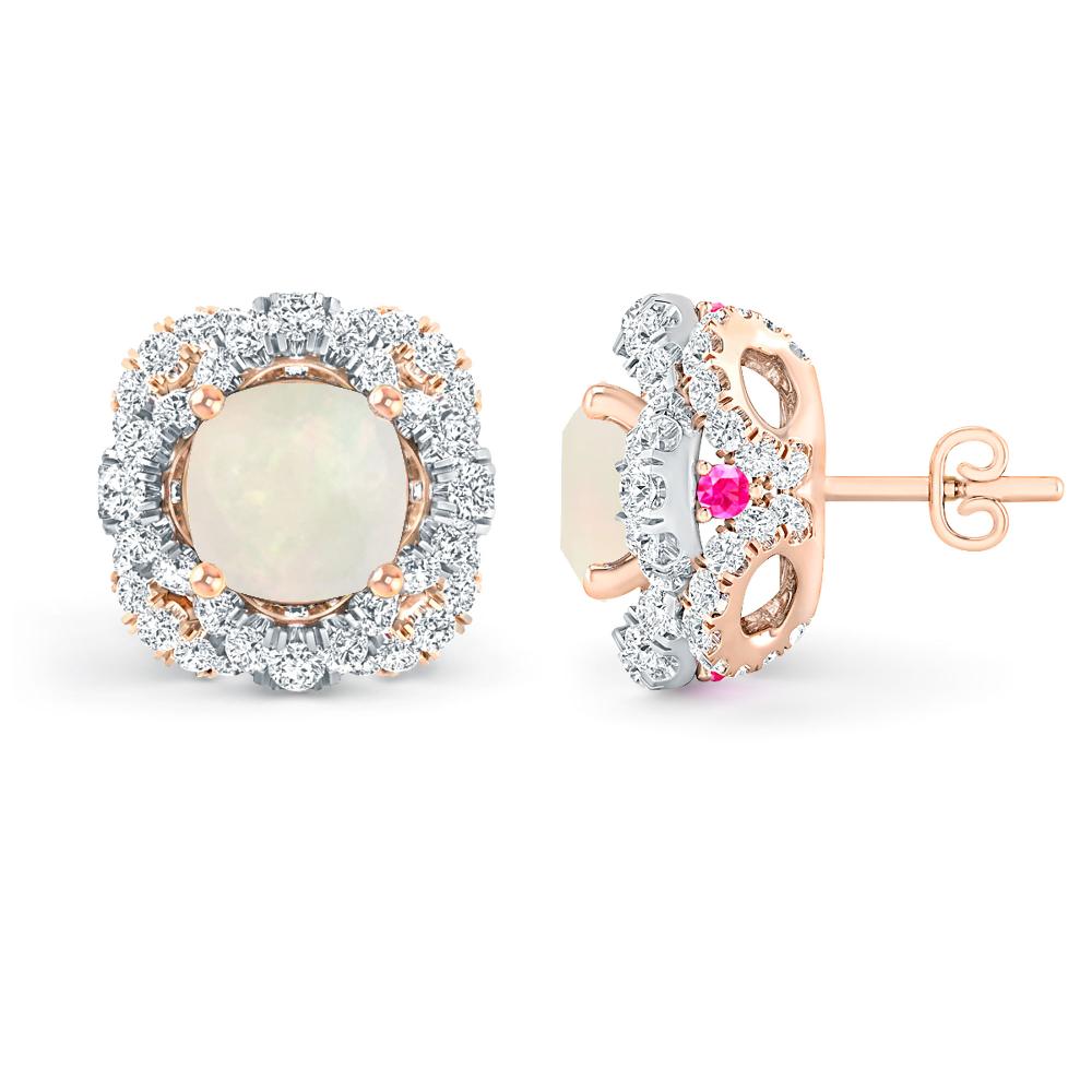 Rose Gold/White Gold - Opal