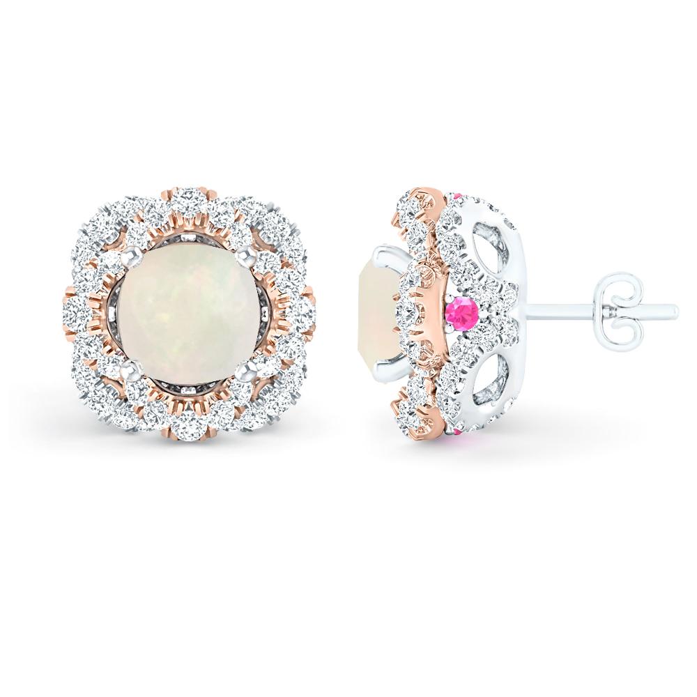 White Gold/Rose Gold - Opal