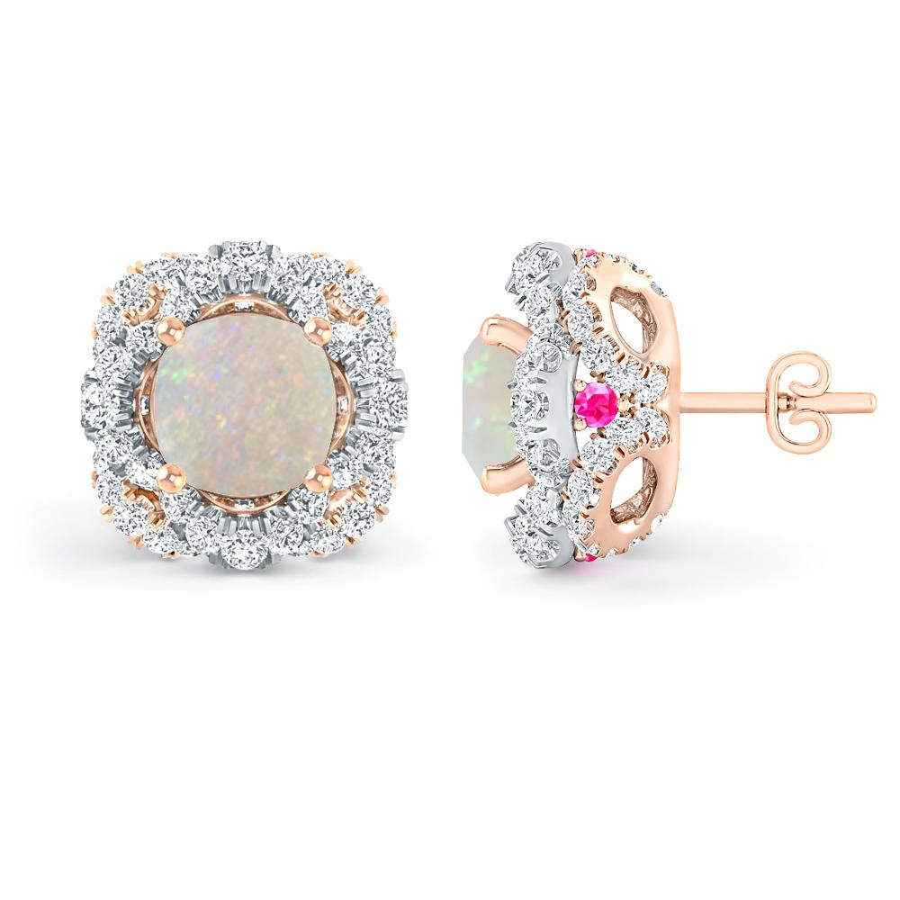 Rose Gold/White Gold - Opal