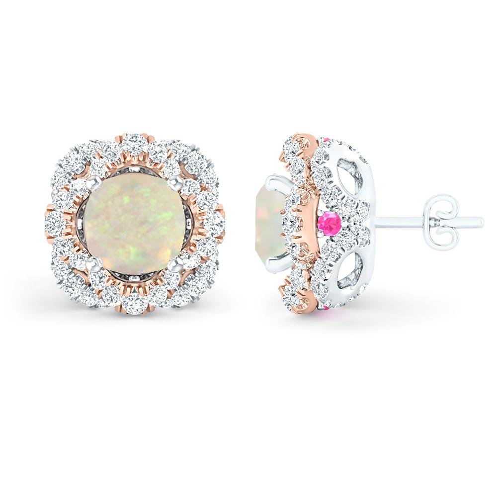 White Gold/Rose Gold - Opal