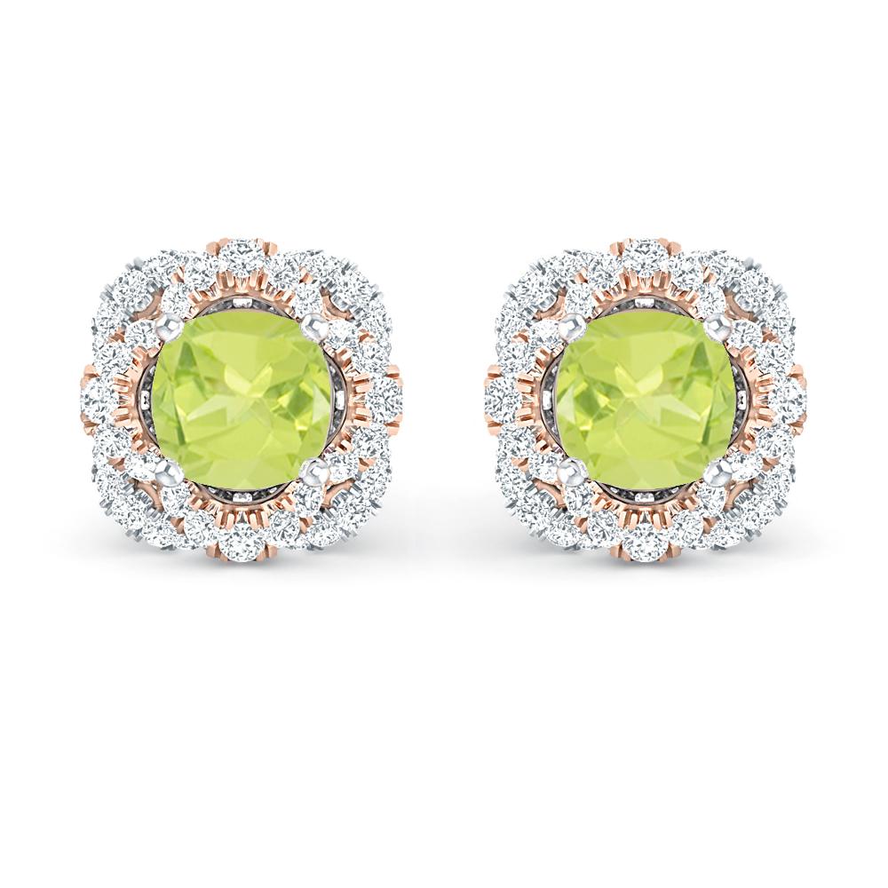 White Gold/Rose Gold - Peridot