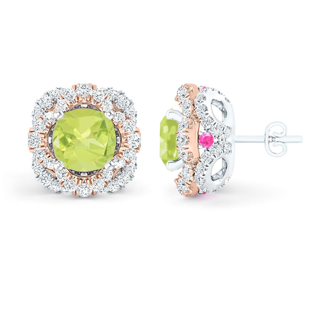 White Gold/Rose Gold - Peridot