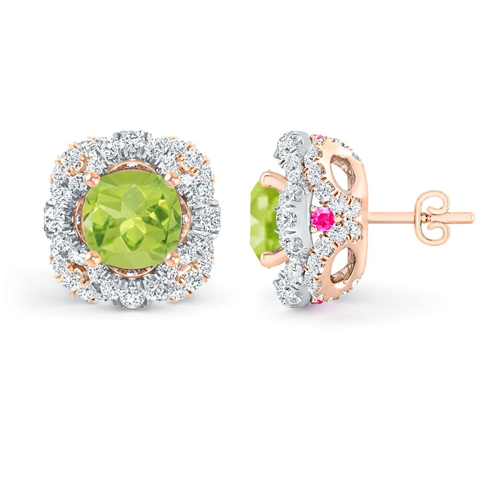 Rose Gold/White Gold - Peridot