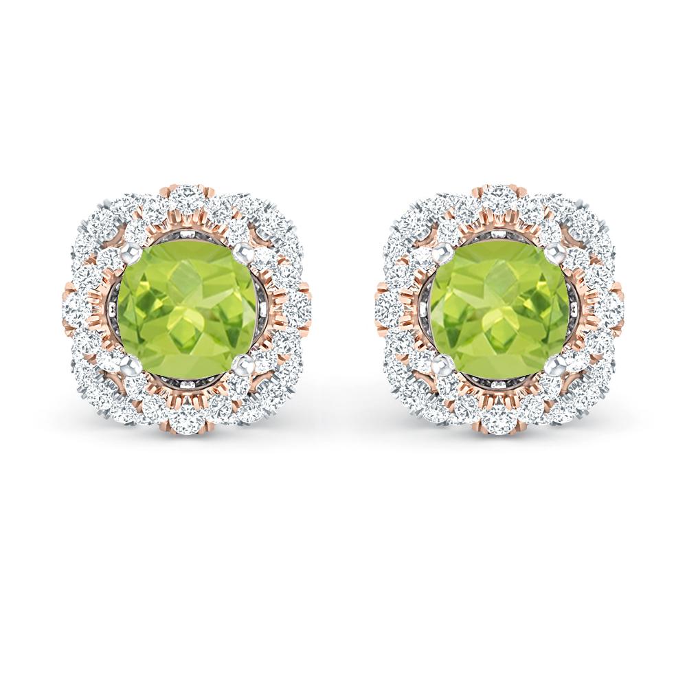 White Gold/Rose Gold - Peridot