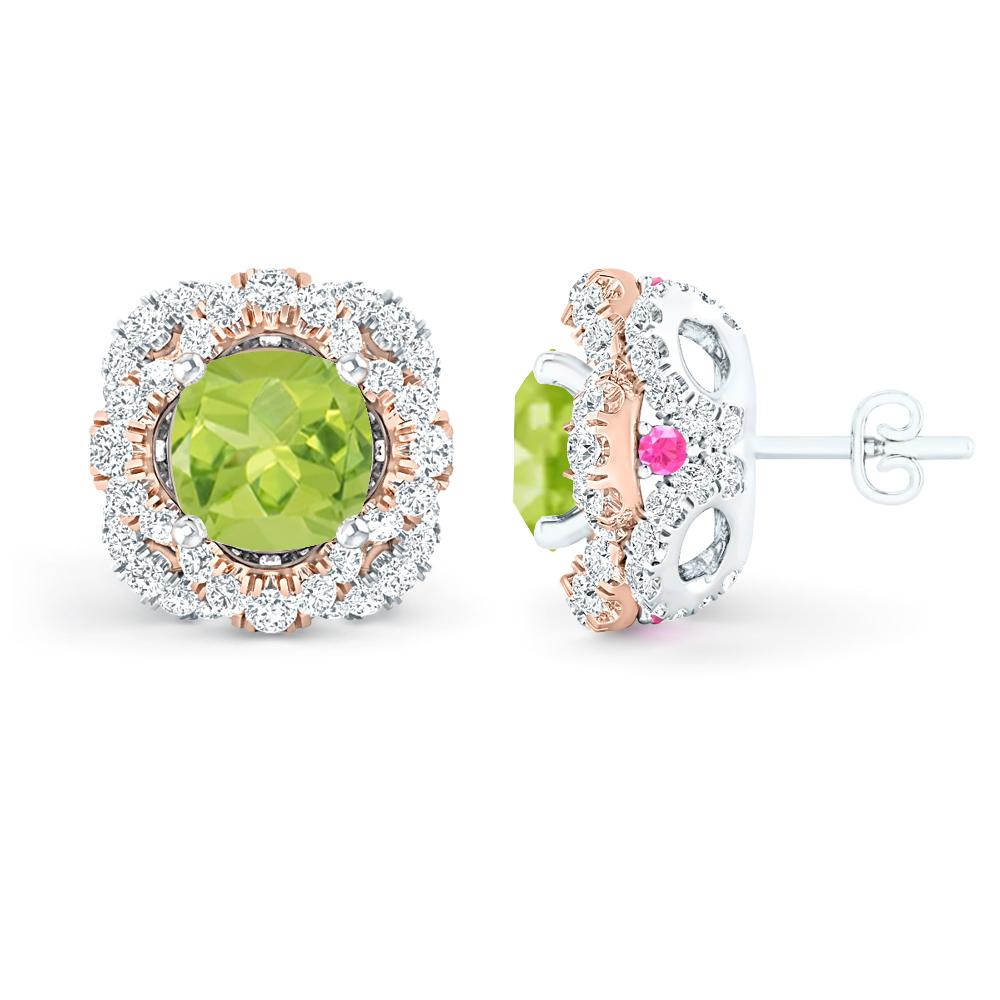 White Gold/Rose Gold - Peridot