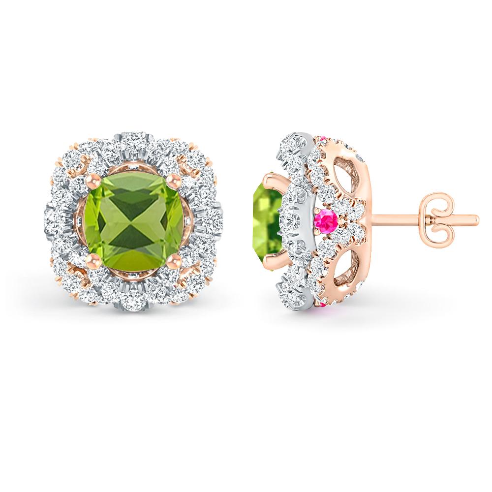 Rose Gold/White Gold - Peridot