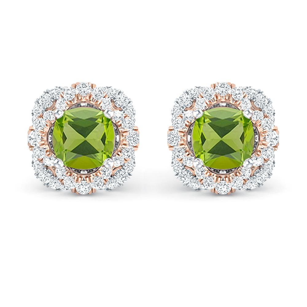 White Gold/Rose Gold - Peridot