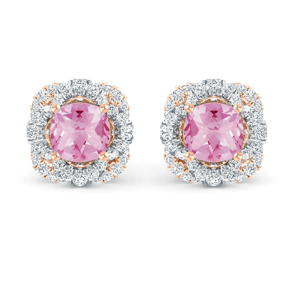 Rose Gold/White Gold - Pink Tourmaline