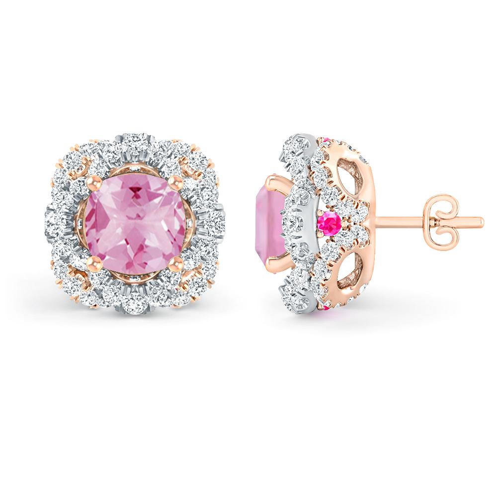 Rose Gold/White Gold - Pink Tourmaline