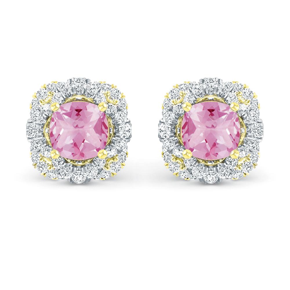 Yellow Gold/White Gold - Pink Tourmaline