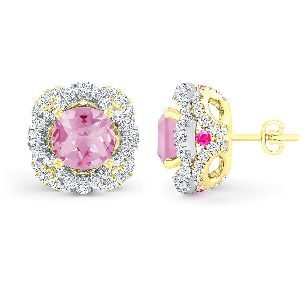 Yellow Gold/White Gold - Pink Tourmaline