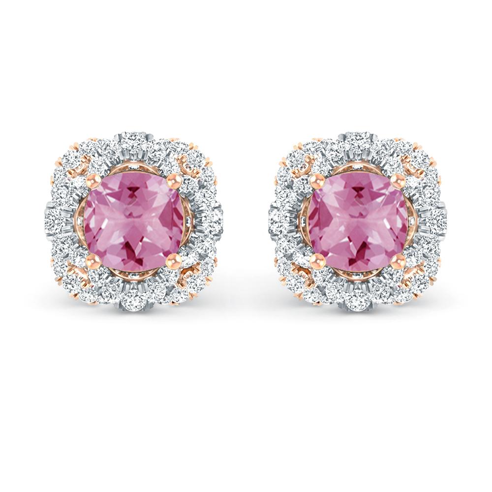 Rose Gold/White Gold - Pink Tourmaline