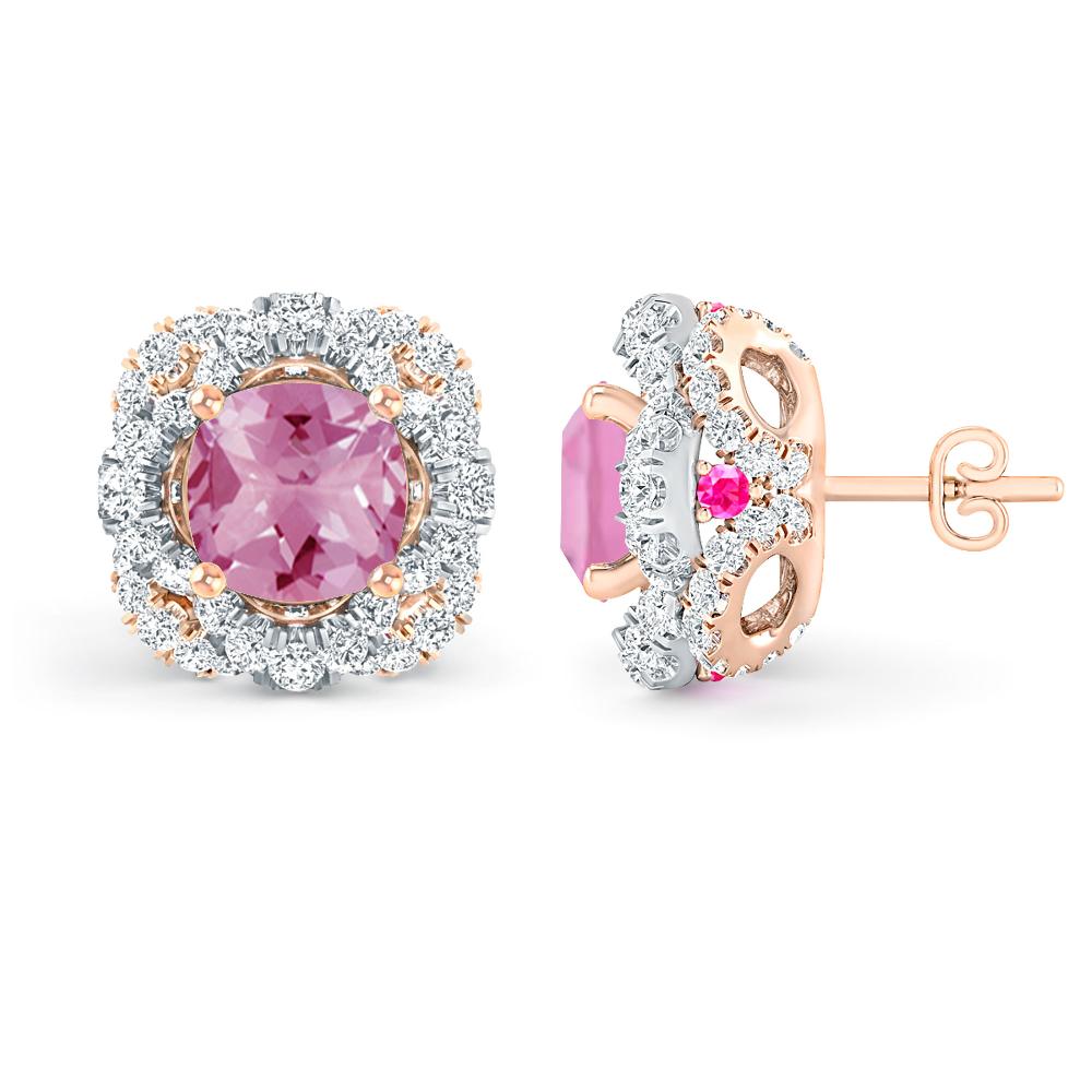 Rose Gold/White Gold - Pink Tourmaline