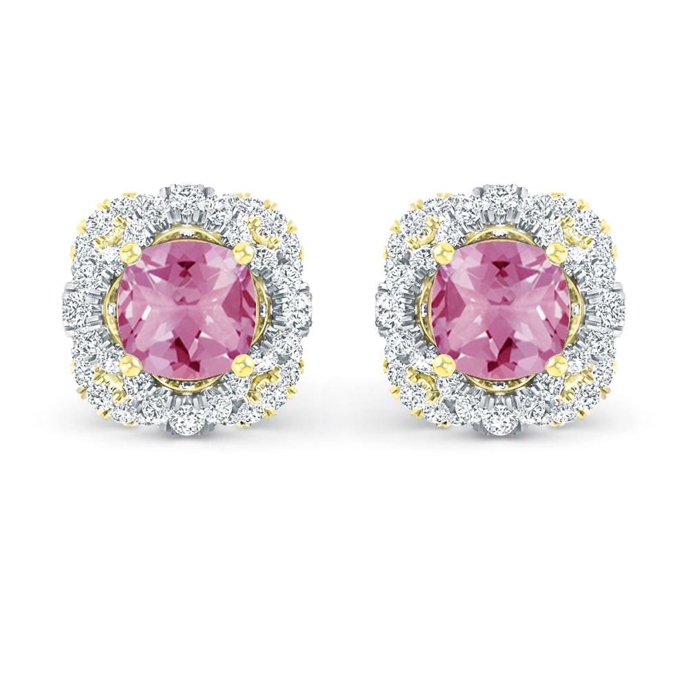 Yellow Gold/White Gold - Pink Tourmaline