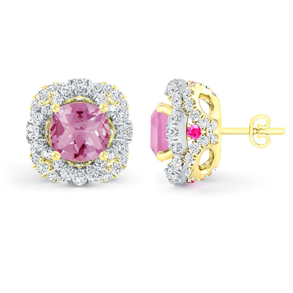 Yellow Gold/White Gold - Pink Tourmaline