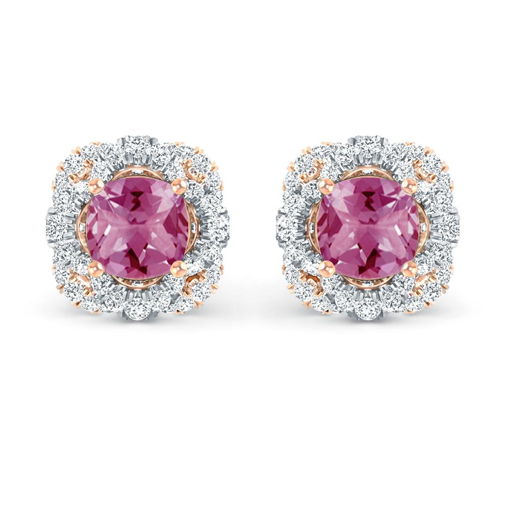Rose Gold/White Gold - Pink Tourmaline