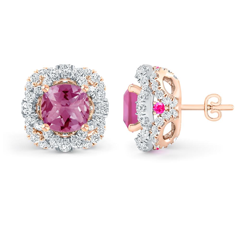 Rose Gold/White Gold - Pink Tourmaline