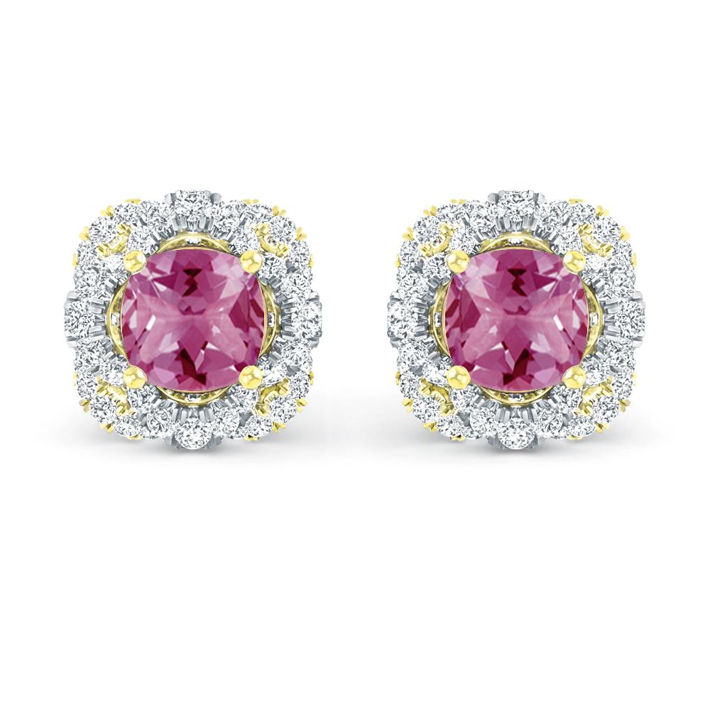 Yellow Gold/White Gold - Pink Tourmaline