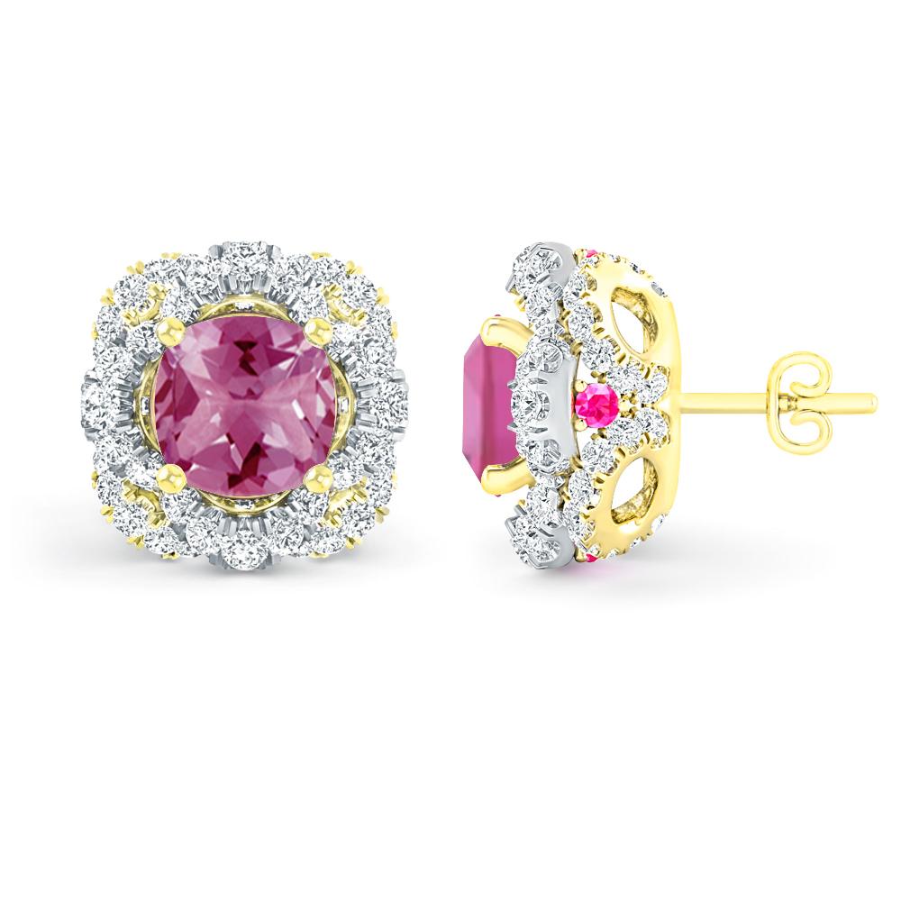 Yellow Gold/White Gold - Pink Tourmaline