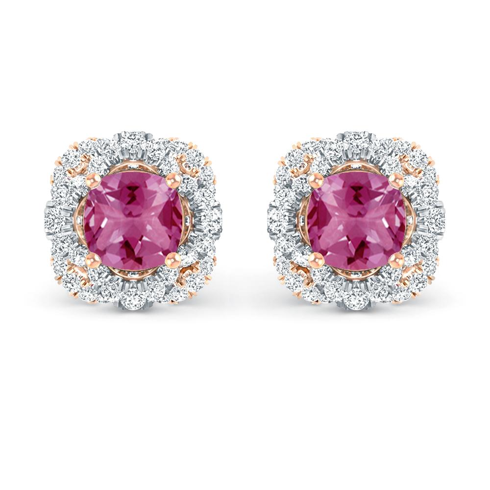 Rose Gold/White Gold - Pink Tourmaline