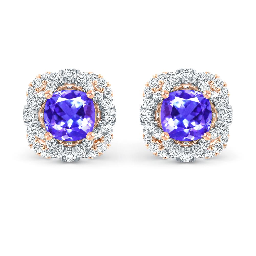 Rose Gold/White Gold - Tanzanite