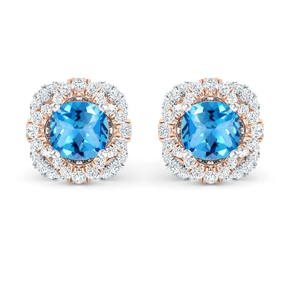 White Gold - Blue Topaz