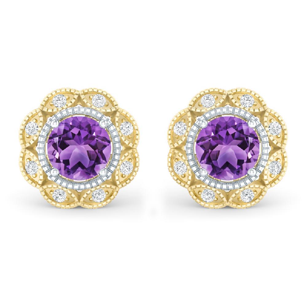 Yellow Gold - Amethyst