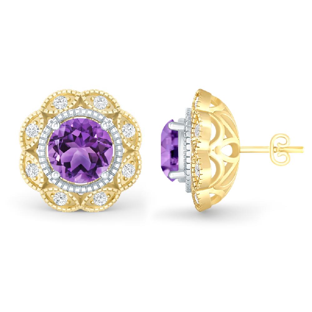 Yellow Gold - Amethyst