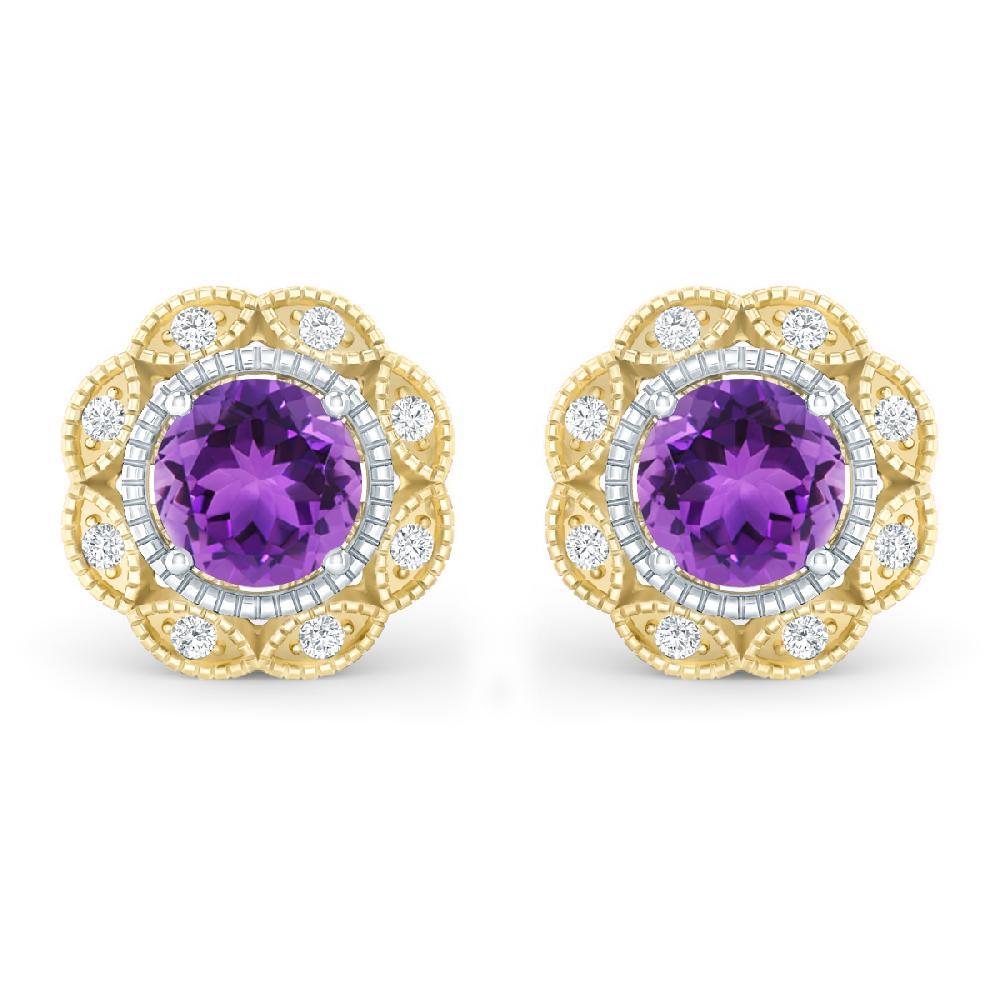 Yellow Gold - Amethyst