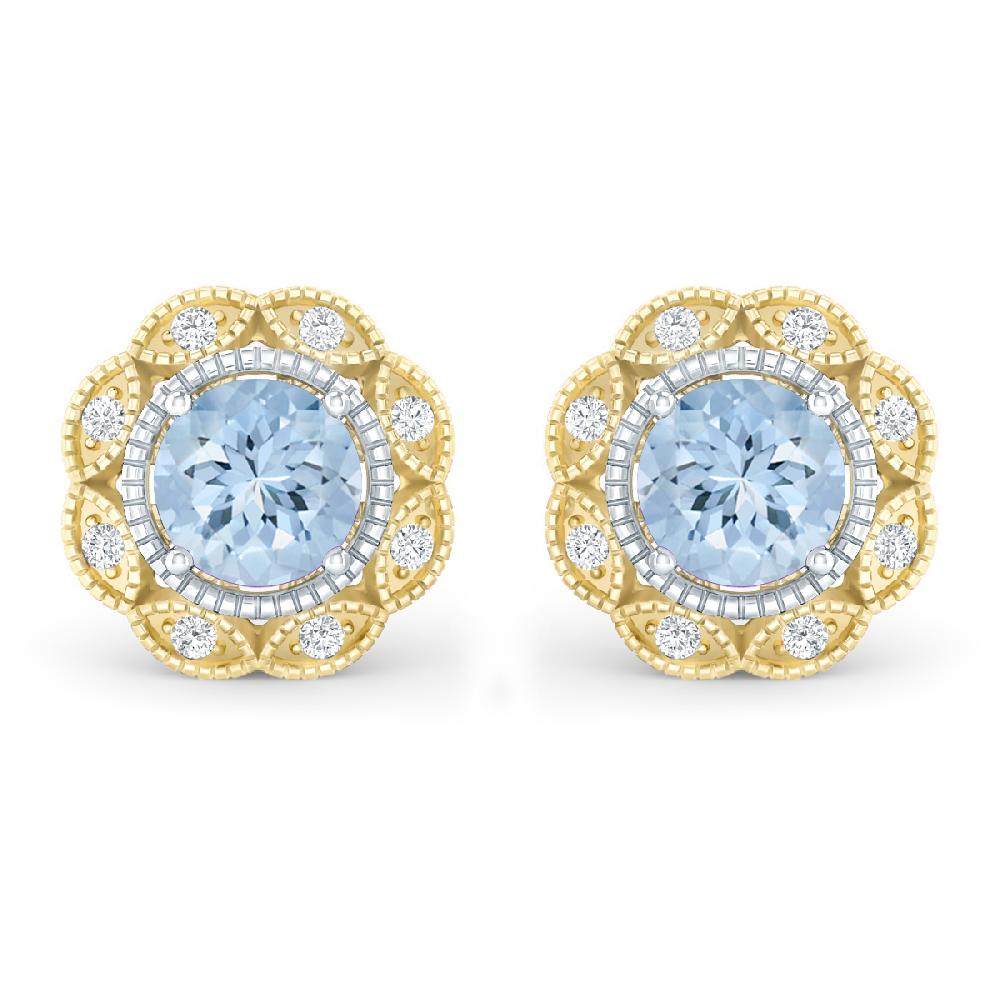 Yellow Gold - Aquamarine