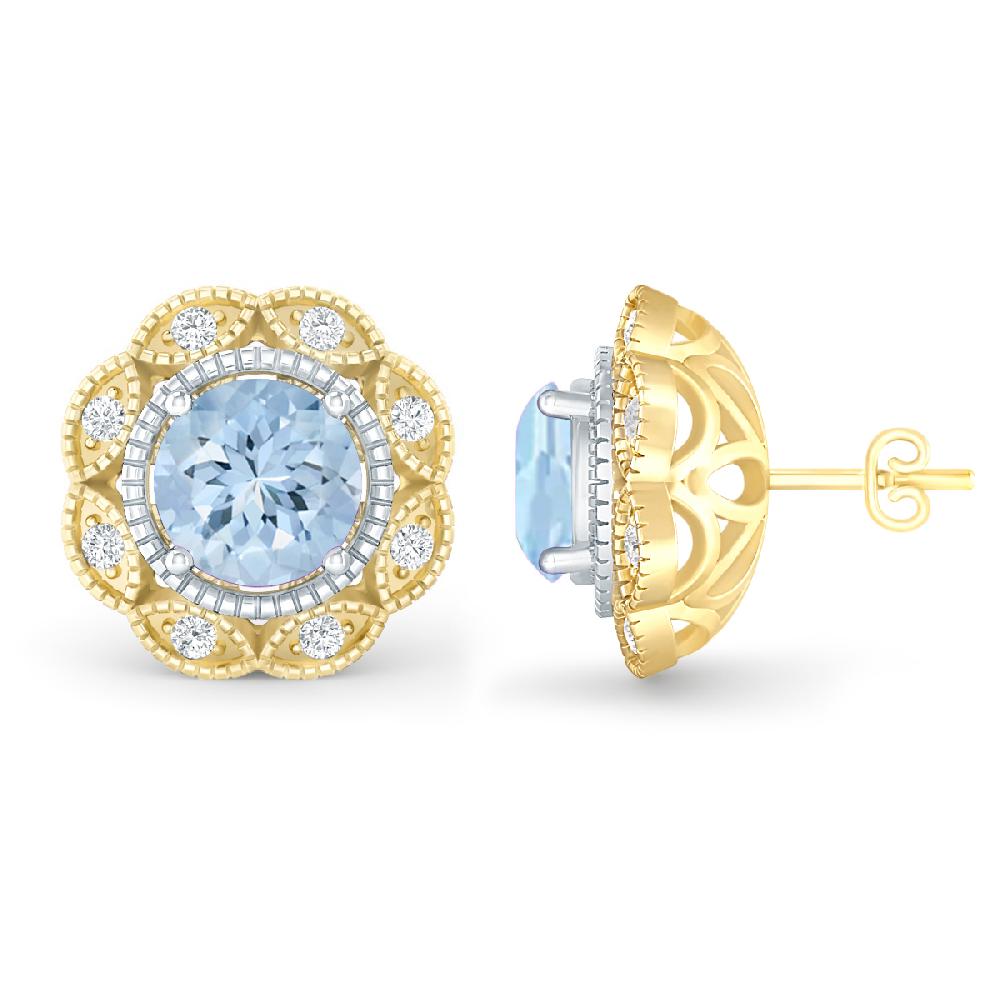 Yellow Gold - Aquamarine