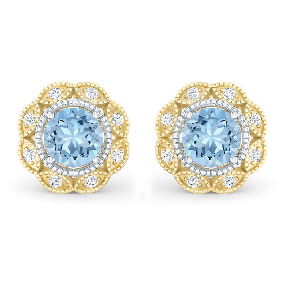 Yellow Gold - Aquamarine