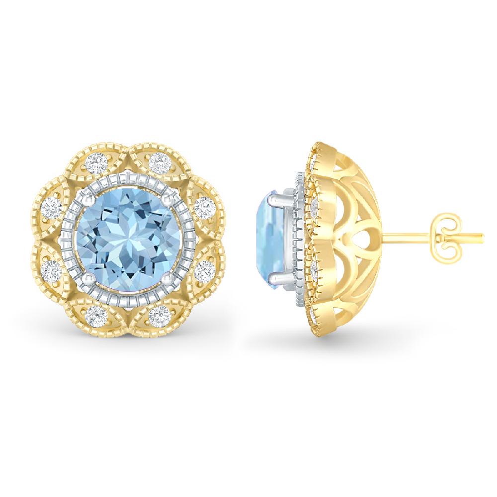 Yellow Gold - Aquamarine