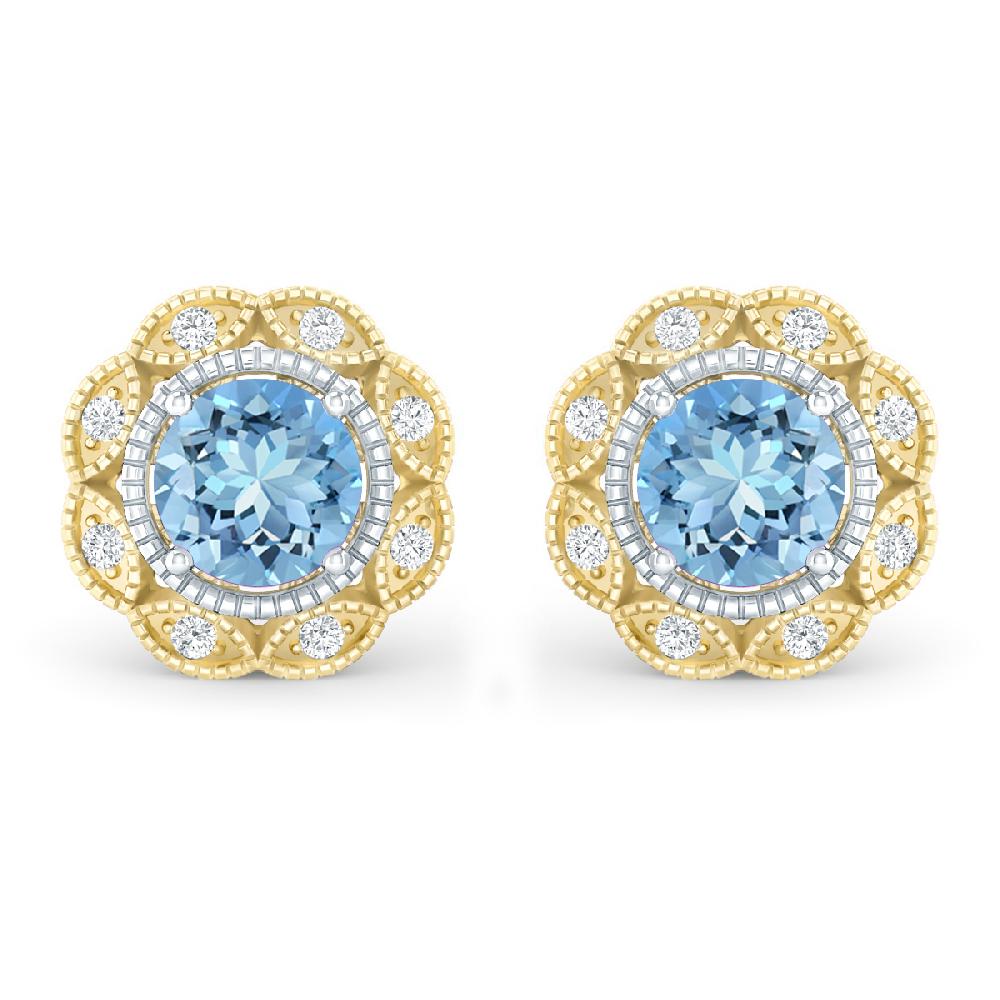 Yellow Gold - Aquamarine