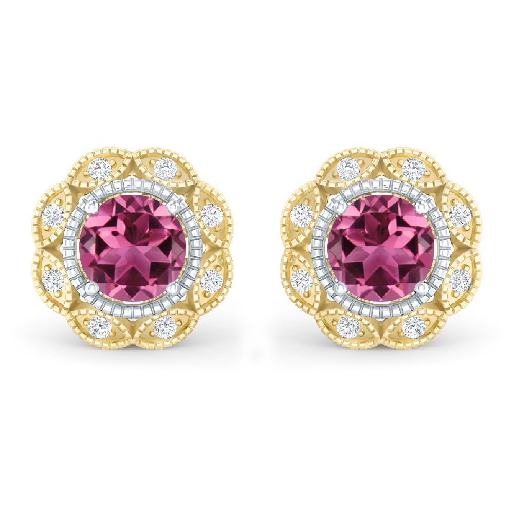 Yellow Gold - Pink Tourmaline