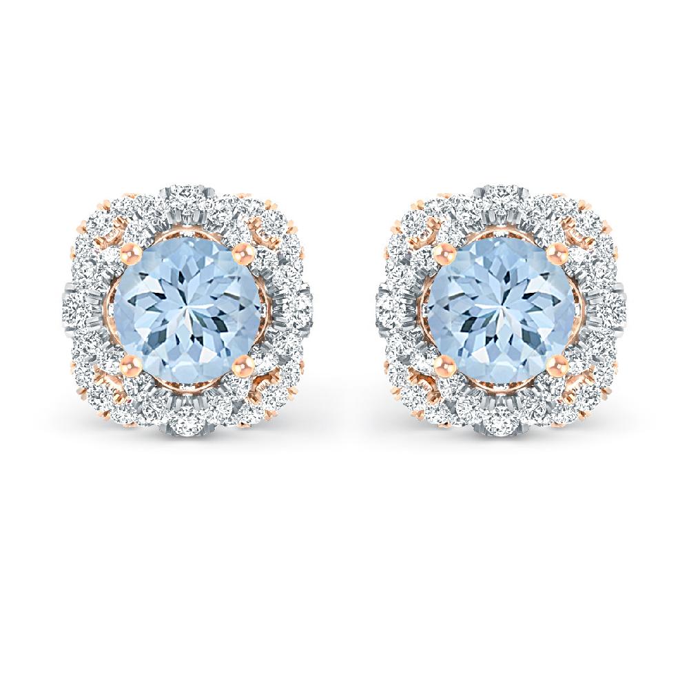 Rose Gold - Aquamarine