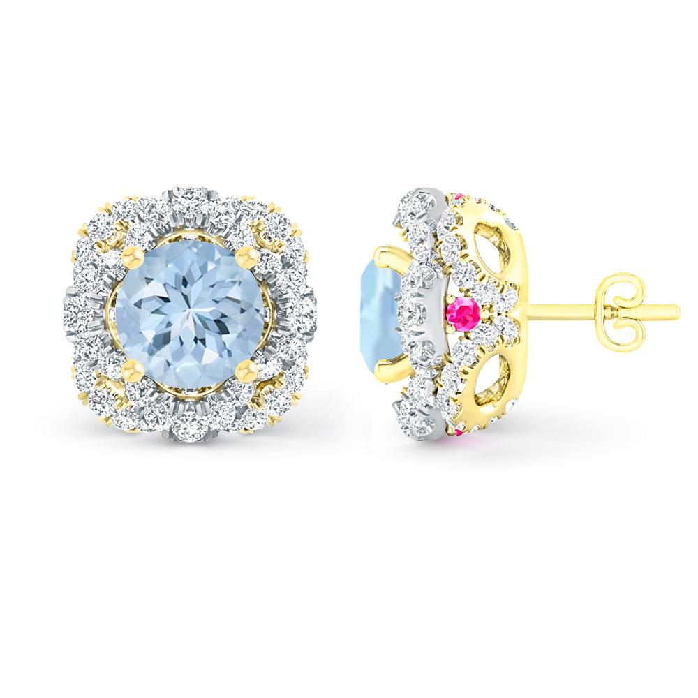 Yellow Gold - Aquamarine