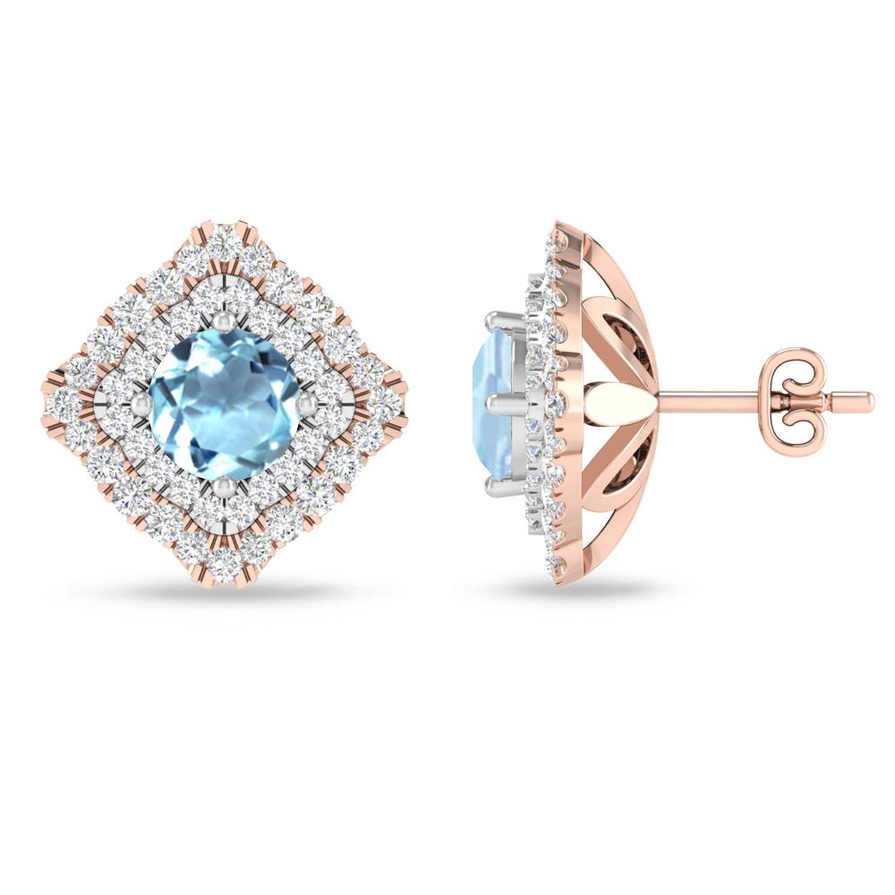 Rose Gold - Aquamarine