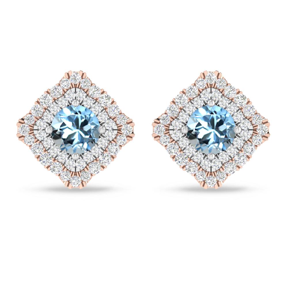 Rose Gold - Aquamarine