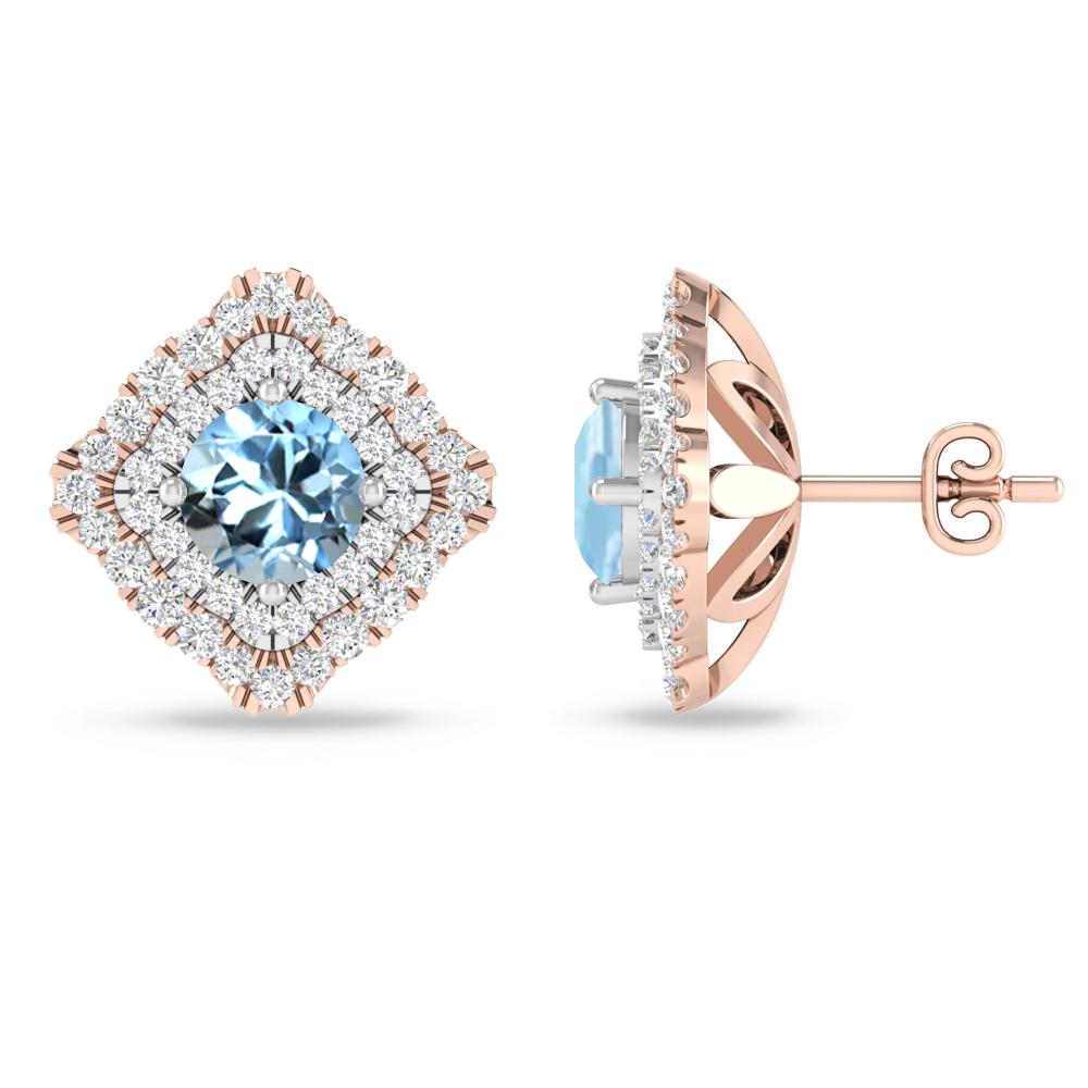 Rose Gold - Aquamarine