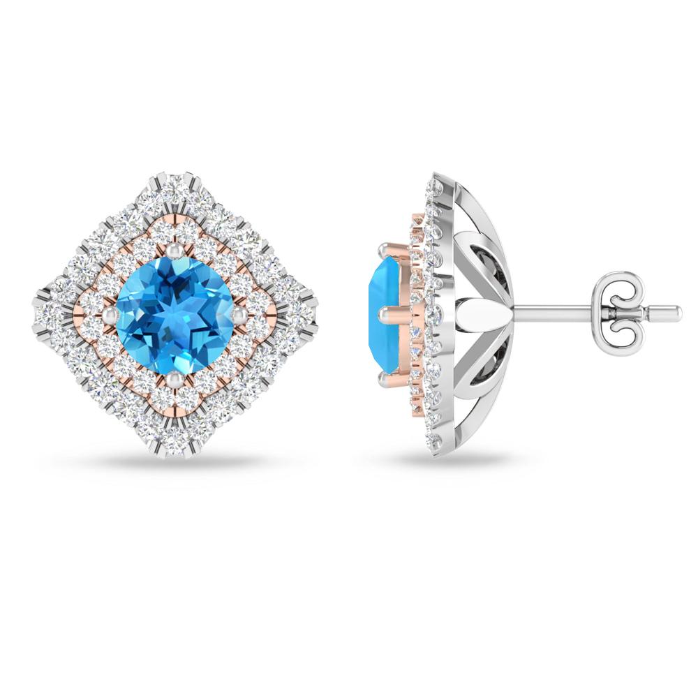 White Gold - Blue Topaz